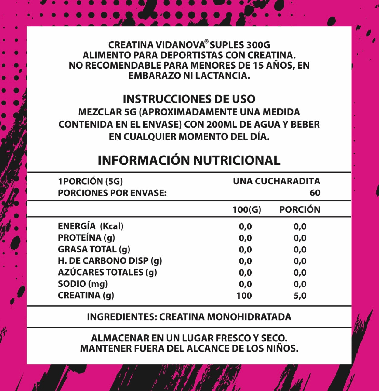 Creatina Premium Mujer – 200 MESH, 300g