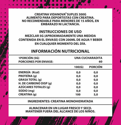 Creatina Premium Mujer – 200 MESH, 300g